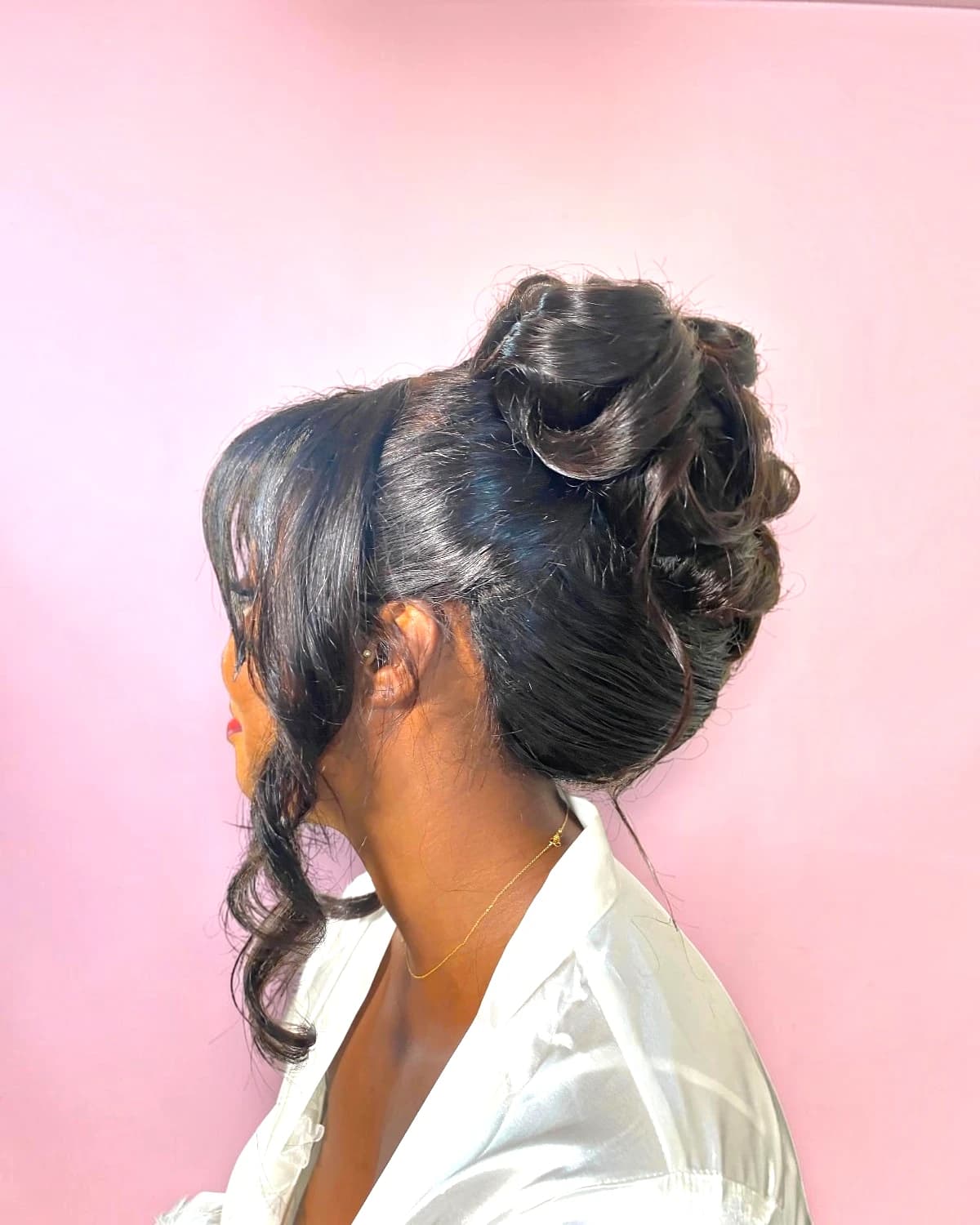 Profil chignon perruque mariage — GM Black Queen